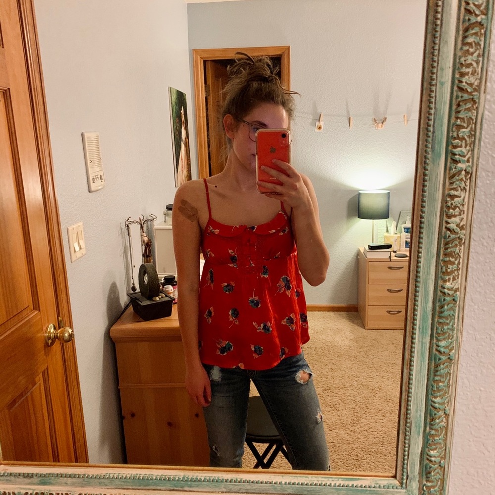 American Eagle Satin Tank Top